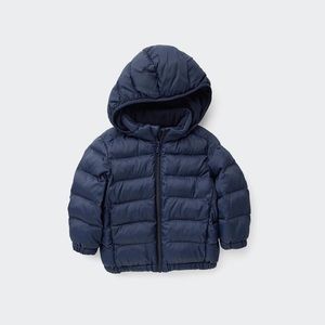 Uniqlo PUFFTECH Light Washable Full-Zip Parka in Navy Blue